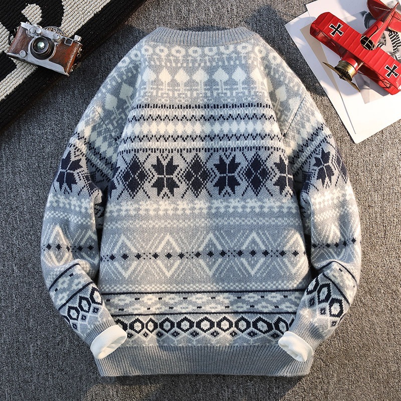 Ethnic Fashion Men - Pulôver masculino outono e inverno gola