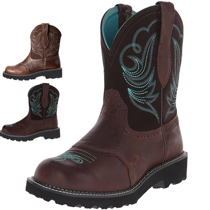 Ethnic Fabric - Botas de cowboy bordadas para homens
