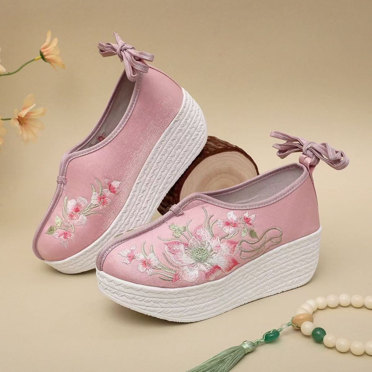 Ethnic Fabric - Sapatos Femininos de Estilo Étnico com