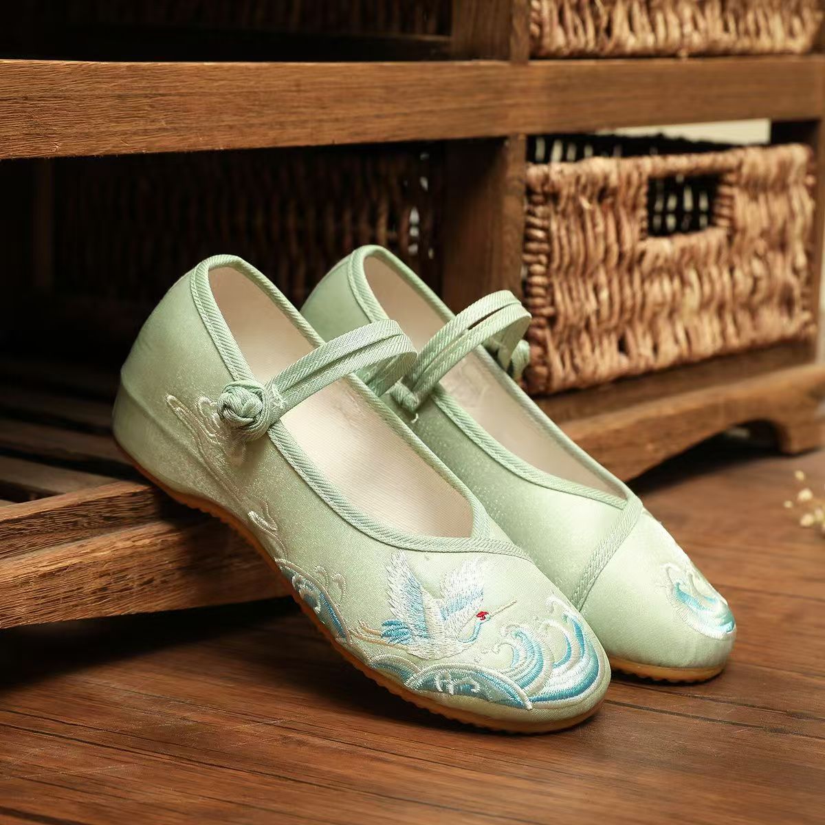 Ethnic Fabric - Sapatos femininos de sola plana com
