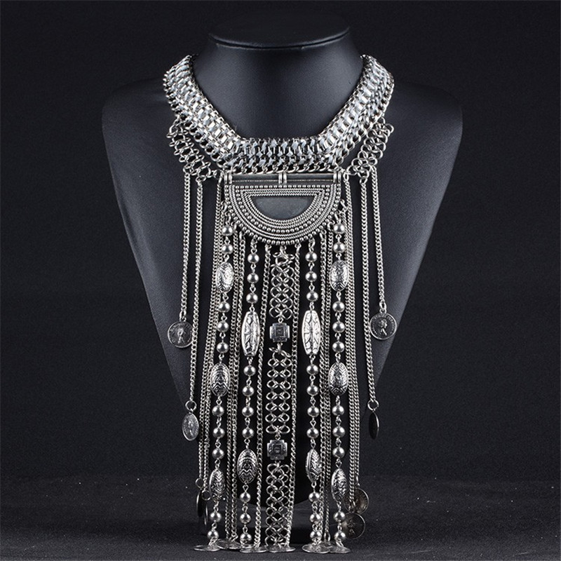 Ethnic Fashion Co In - Moda maxi longo borla colar de