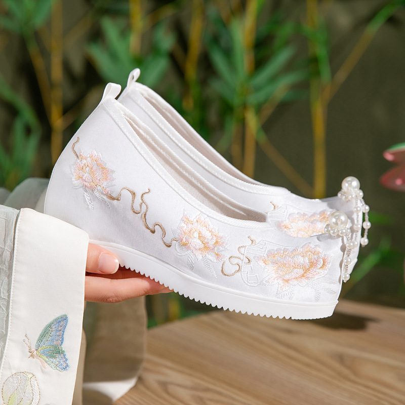 Ethnic Fabric - Sapatos Hanfu Femininos com Bordado de