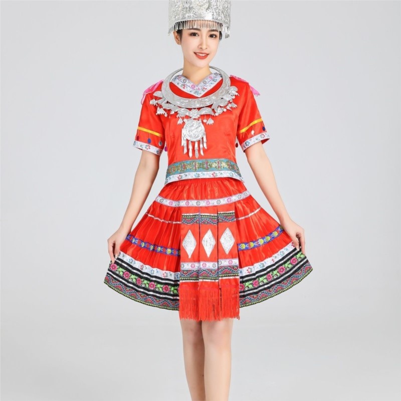 Ethnic Style Dresses - Vestido de dança Hmong, traje tradicional