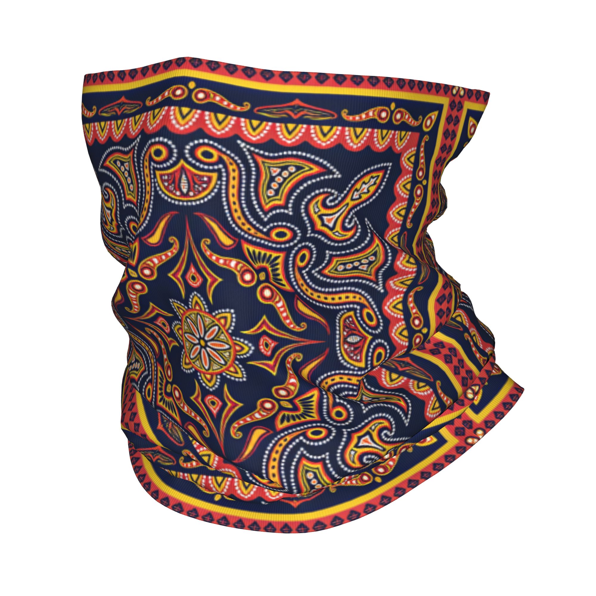 Ethnic Fashion Men - Balaclava Étnica com Estampa Paisley Tribal