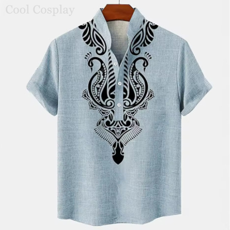 Camisa Henley Retro Masculina  - Ethnic Fashion Men avaliação e preço