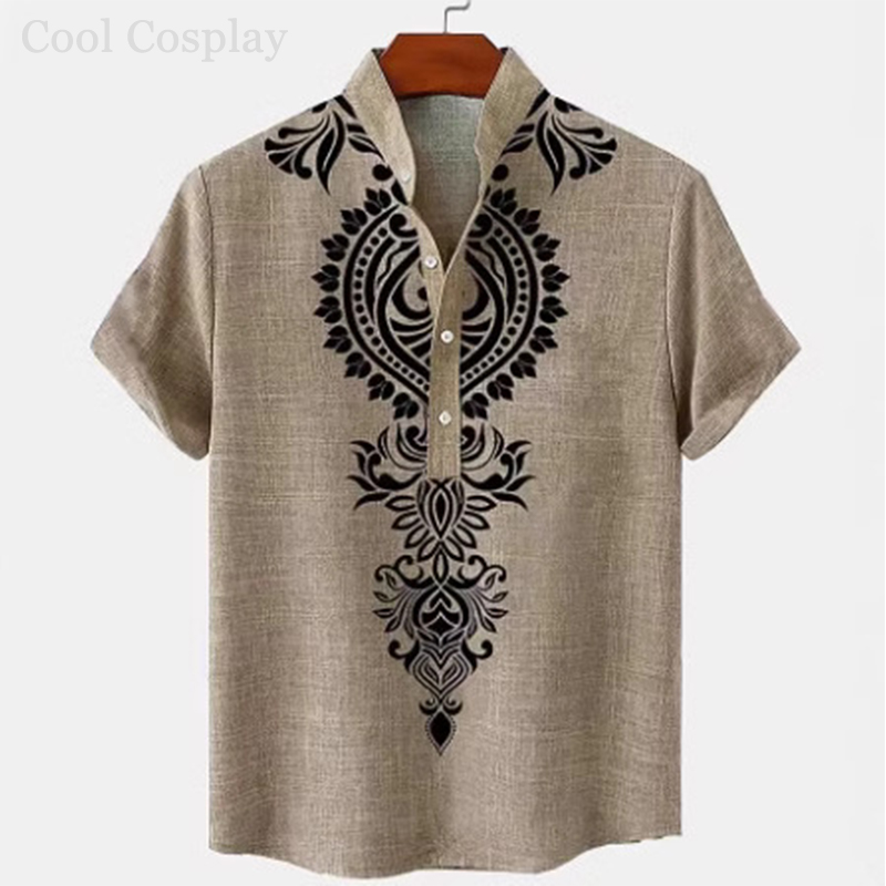 Camisa Henley Retro Masculina  - Ethnic Fashion Men avaliação e preço