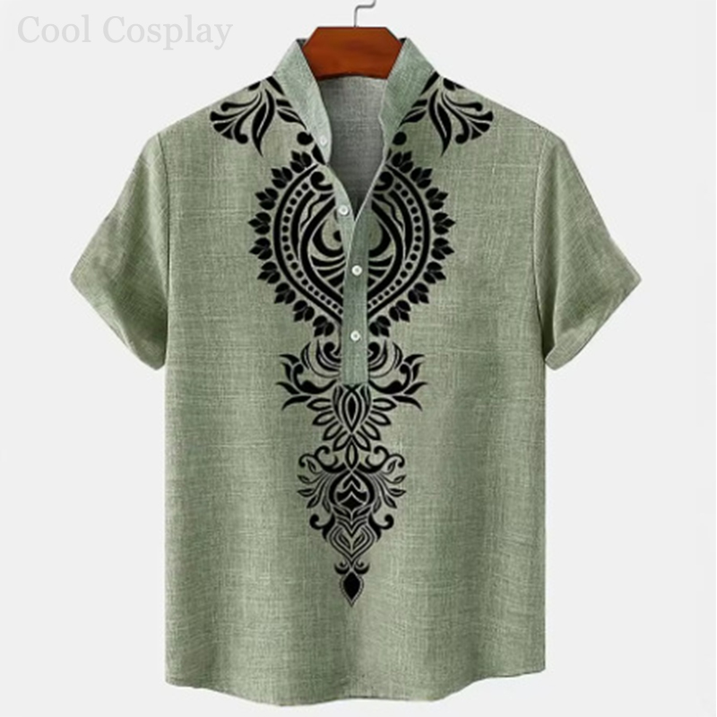 Camisa Henley Retro Masculina  - Ethnic Fashion Men avaliação e preço