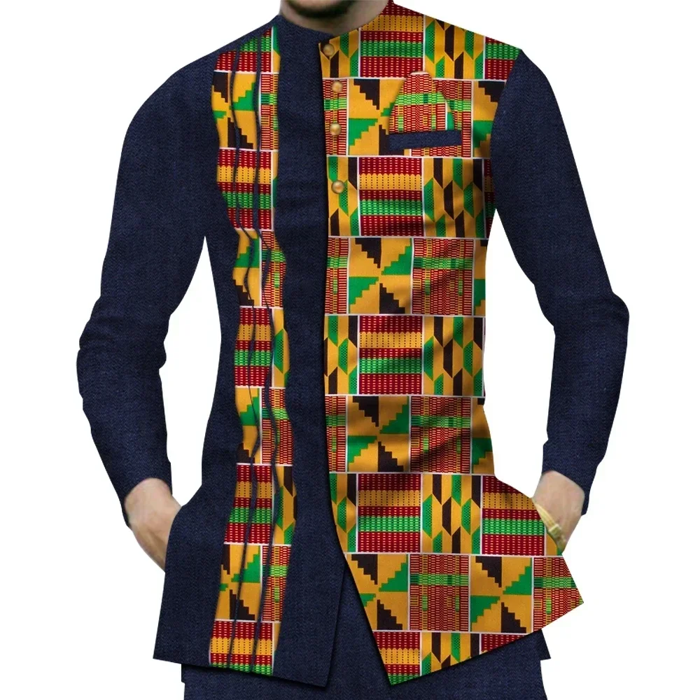 Casual 100% algodão dos homens - Dashiki Shirt Men avaliação e preço