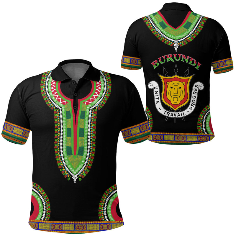 3D Imprimir Camisas Polo para  - Dashiki Shirt Men avaliação e preço