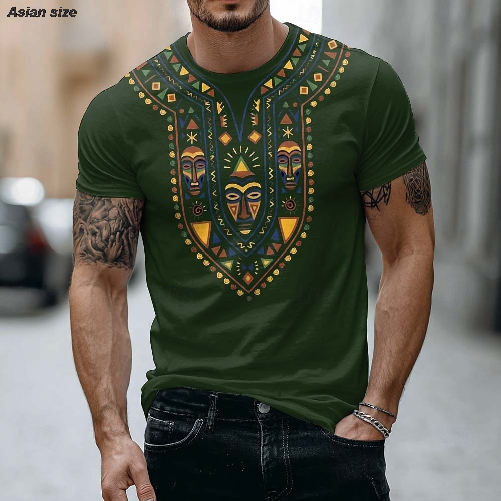 Camiseta Masculina 2026 com Es - Dashiki Shirt Men avaliação e preço