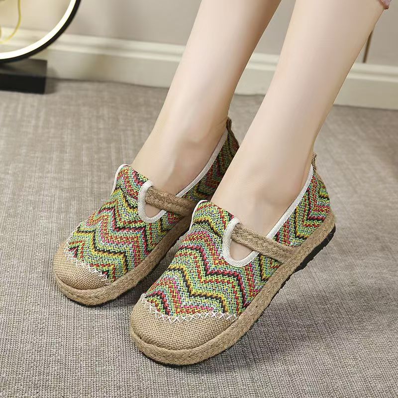 Sapatos femininos de tecido li - Ethnic Fabric avaliação e preço