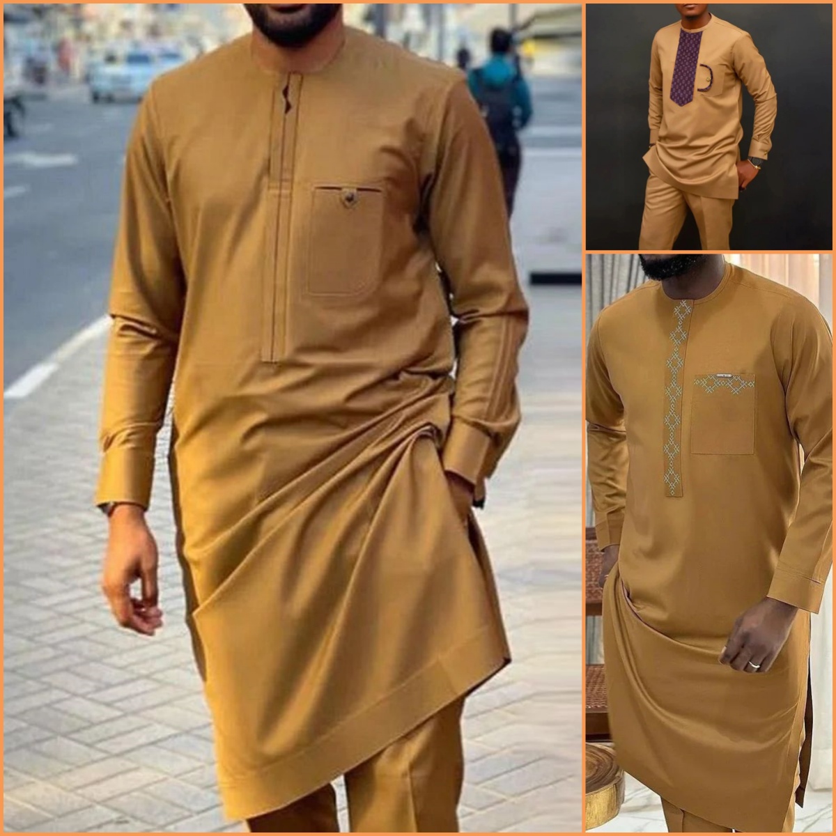 2024 novo conjunto masculino t - Dashiki Shirt Men avaliação e preço