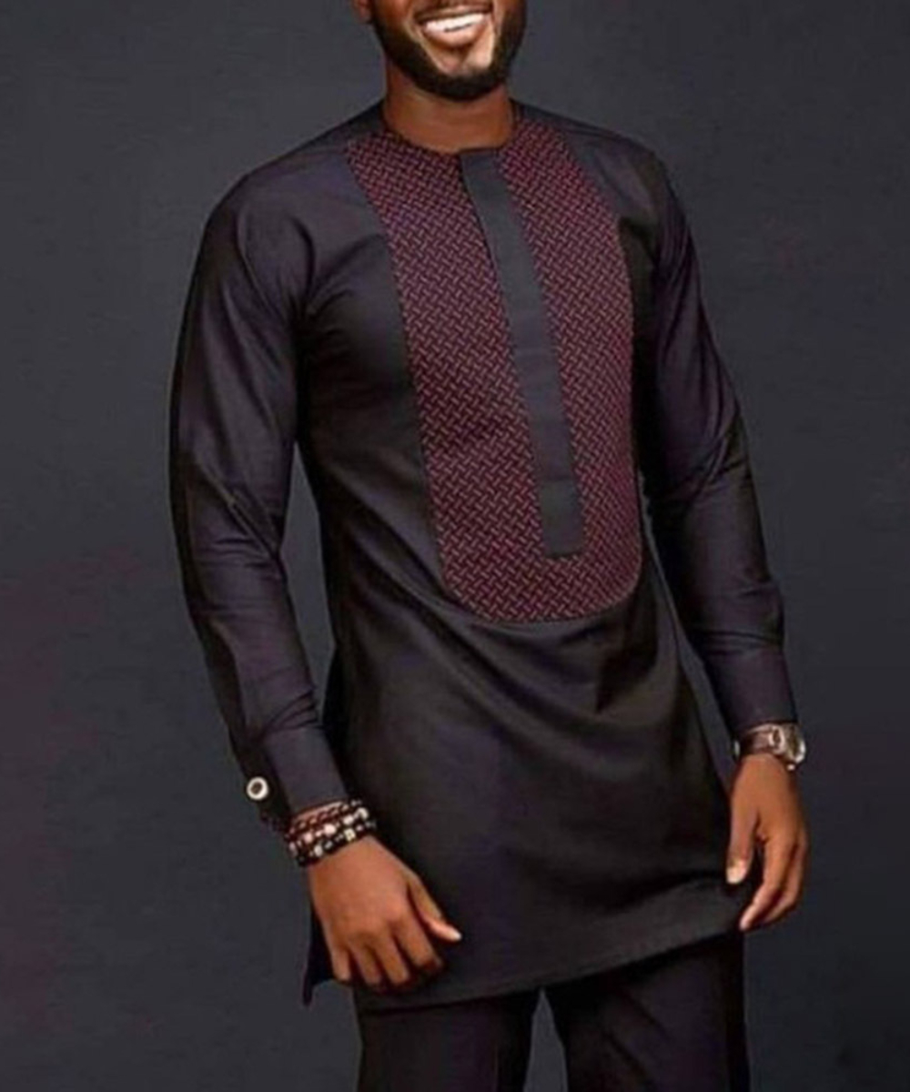 Camisa africana de gola redond - Dashiki Shirt Men avaliação e preço