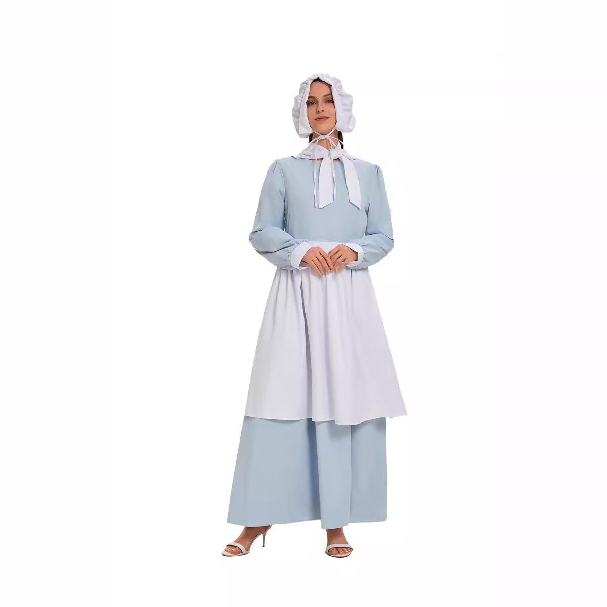Vestido COS Azul de Halloween  - Ethnic Style Dresses avaliação e preço