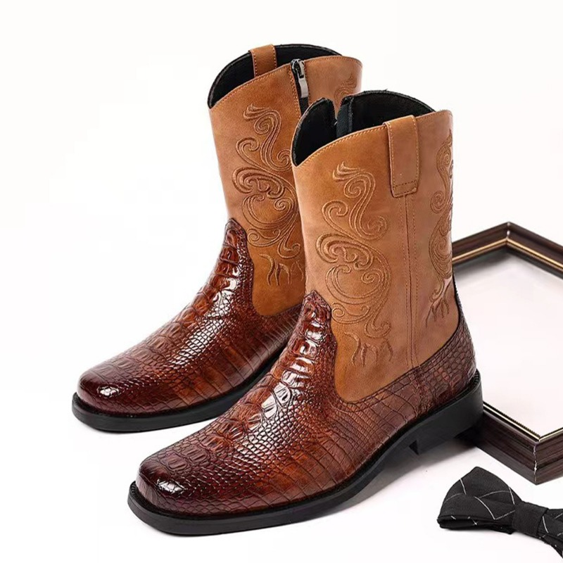 Botas de cowboy ocidentais mas - Ethnic Fashion Men avaliação e preço