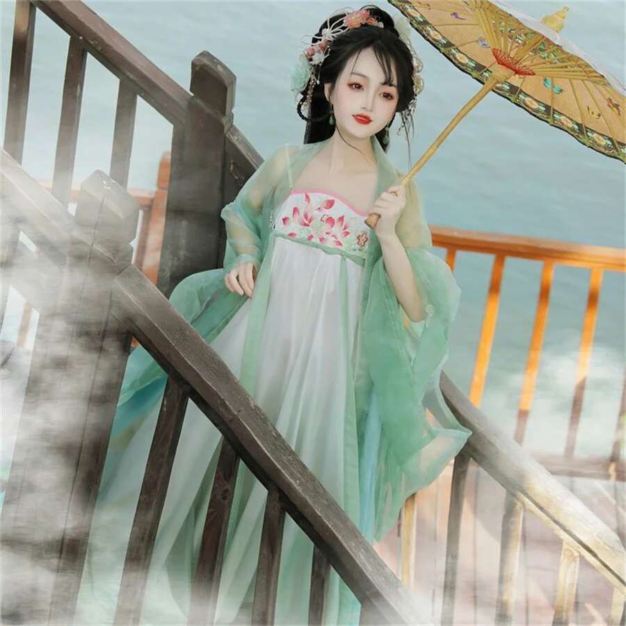 Hanfu vestido tradicional chin - Ethnic Dress Fashion Show avaliação e preço